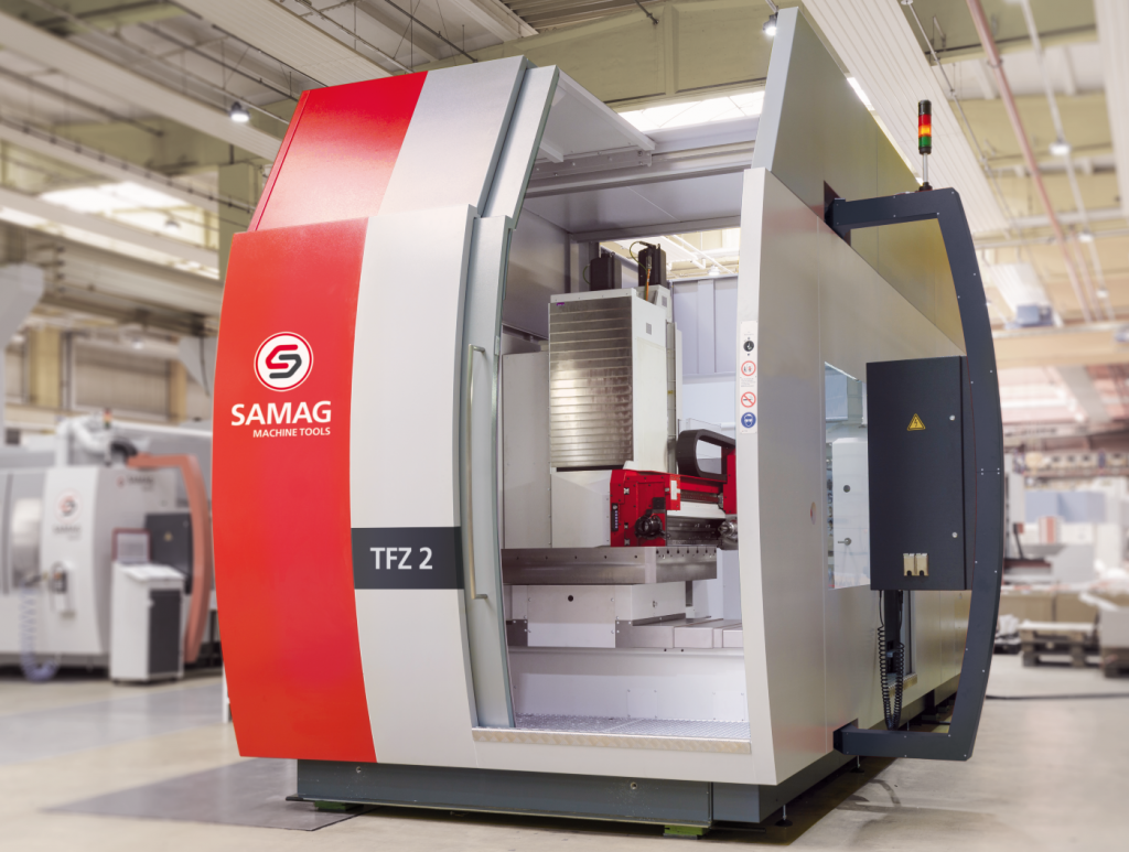 Fahrständer- Bearbeitungszentrum der SAMAG Machine Tools GmbH