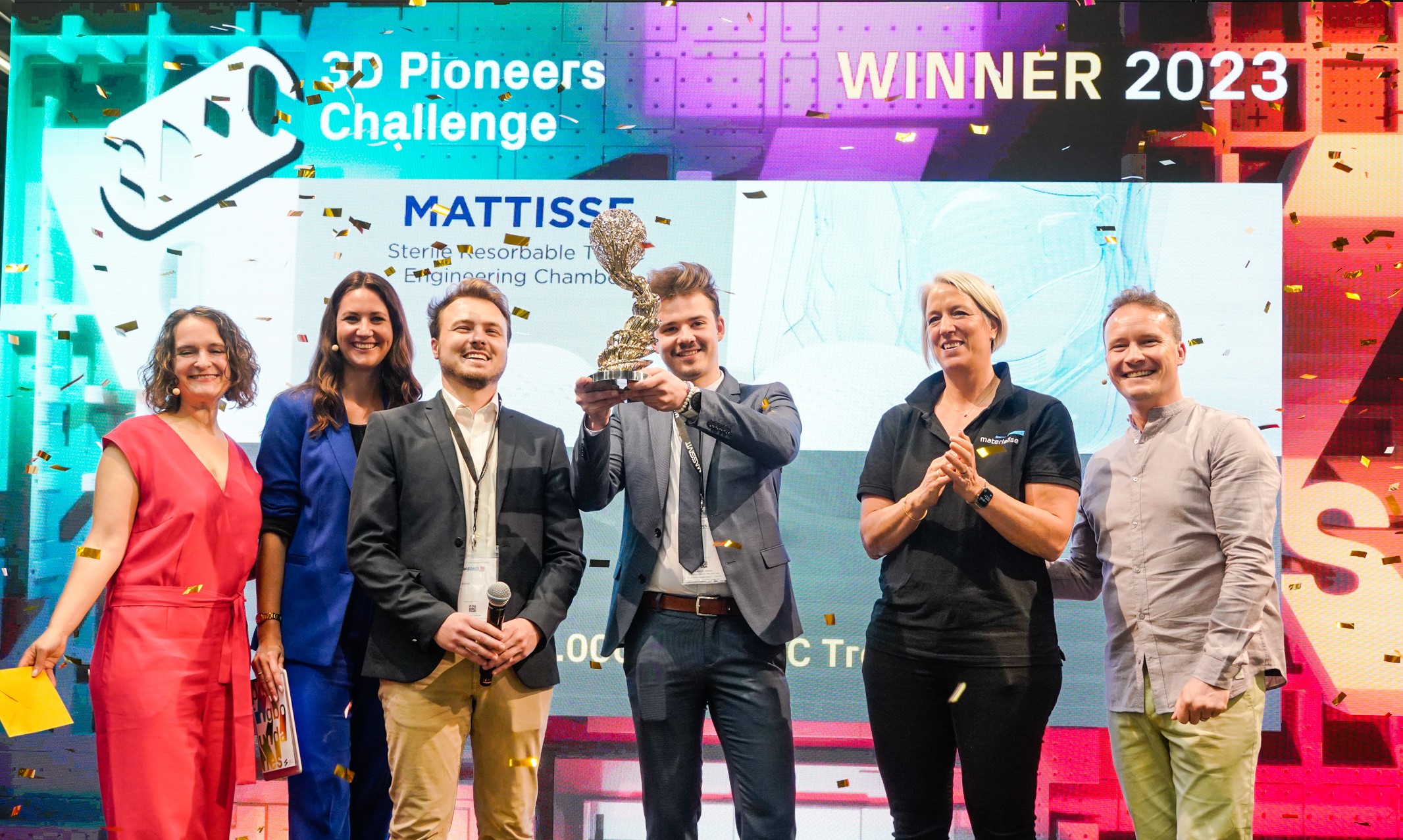 Gewinner der 3D Pioneers Challenge Kategorie MedTech auf der Rapid Tech 2023, Matisse aus Frankreich