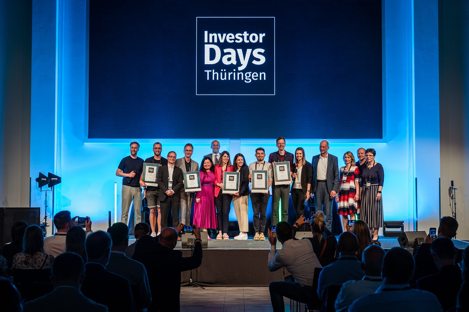 Prämierte Startups bei den Investor Days Thüringen 2023, Christiane Kilian, STIFT, Wolfgang Tiefensee