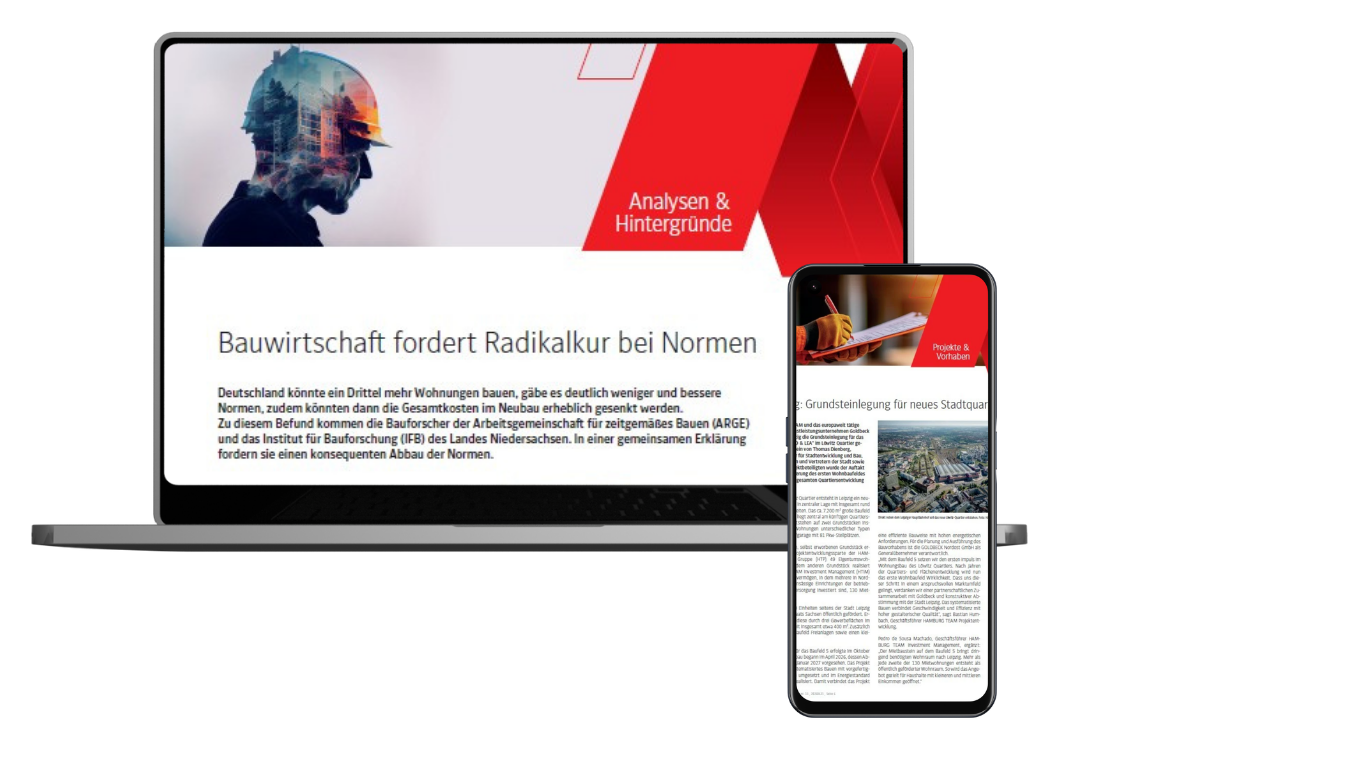 ImmobilienImpulse Mitteldeutschland auf Laptop und Smartphone